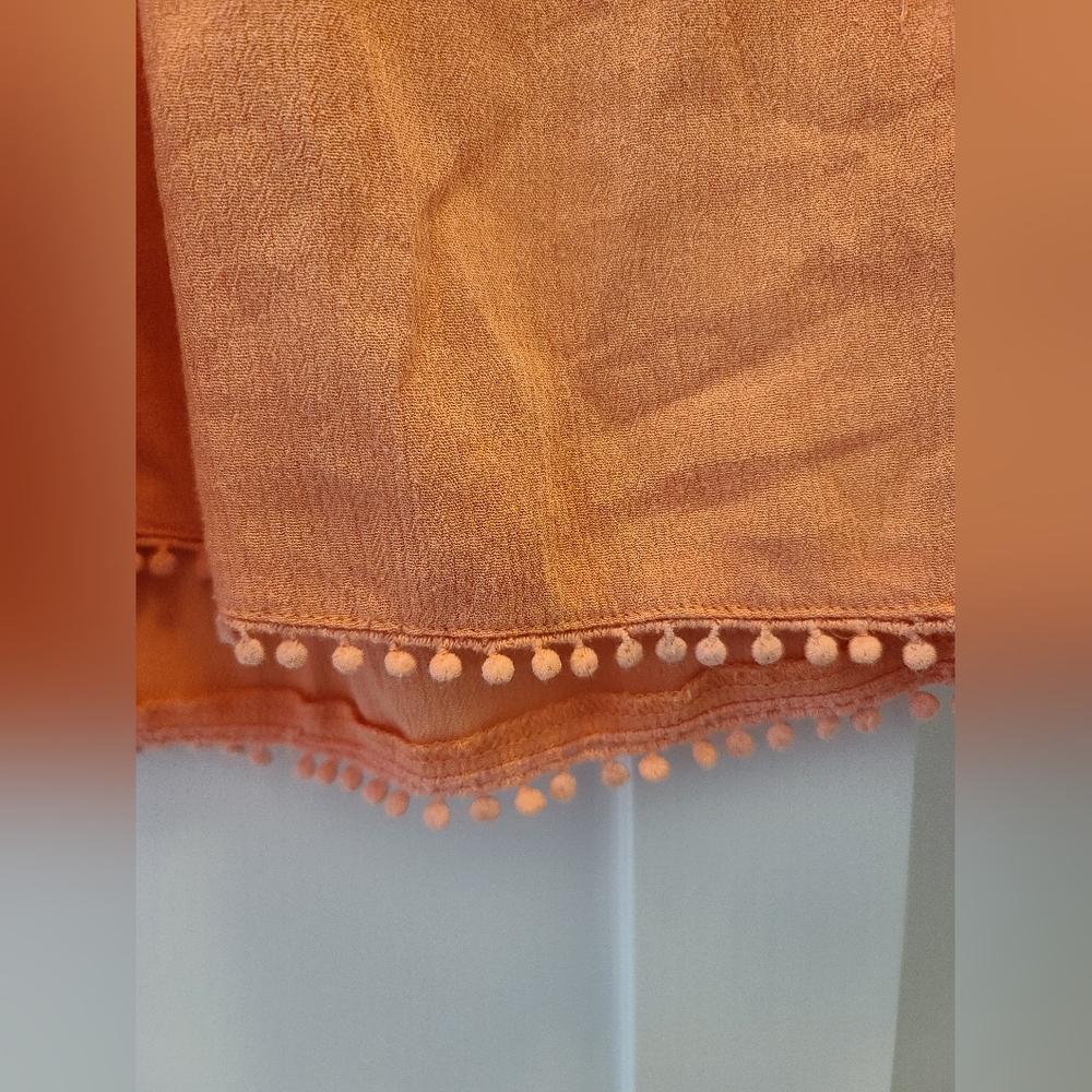 Lee Orange Ruffled Bell Sleeve Blouse - Picture 2 of 7